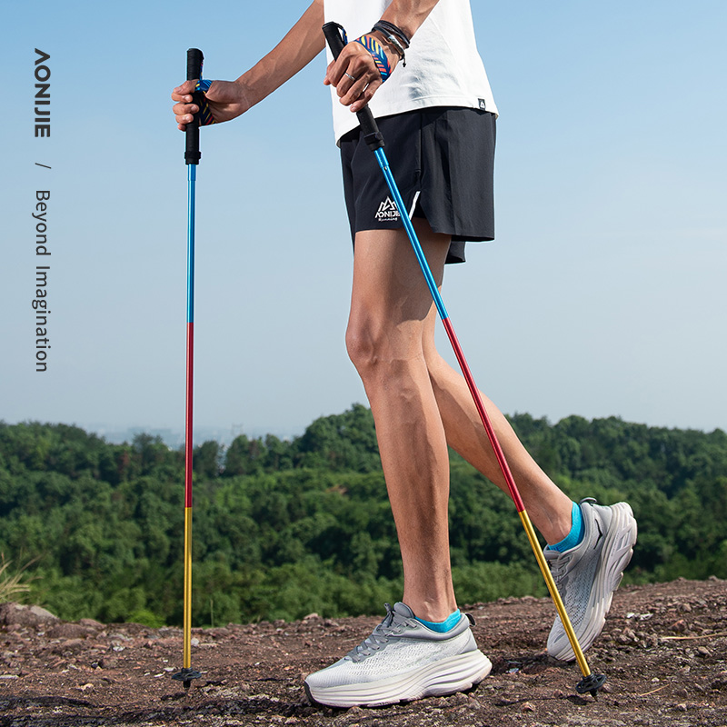 2pcs AONIJIE New Folding Outdo - Trekking Pole Carbon 评论和价格