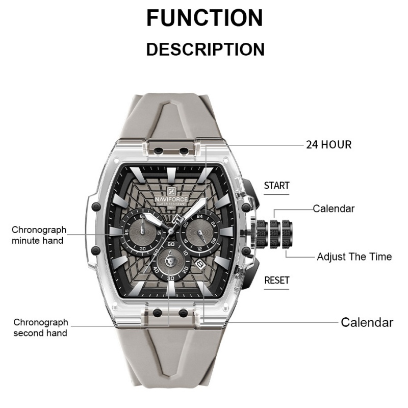 NAVIFORCE Men's 5ATM Waterproo - Running Watch 评论和价格